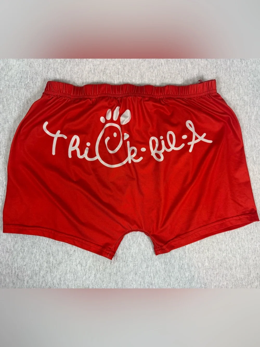 Thick-fil-A Funny Graphic Booty Shorts Red Stretch-Women’s Size 5